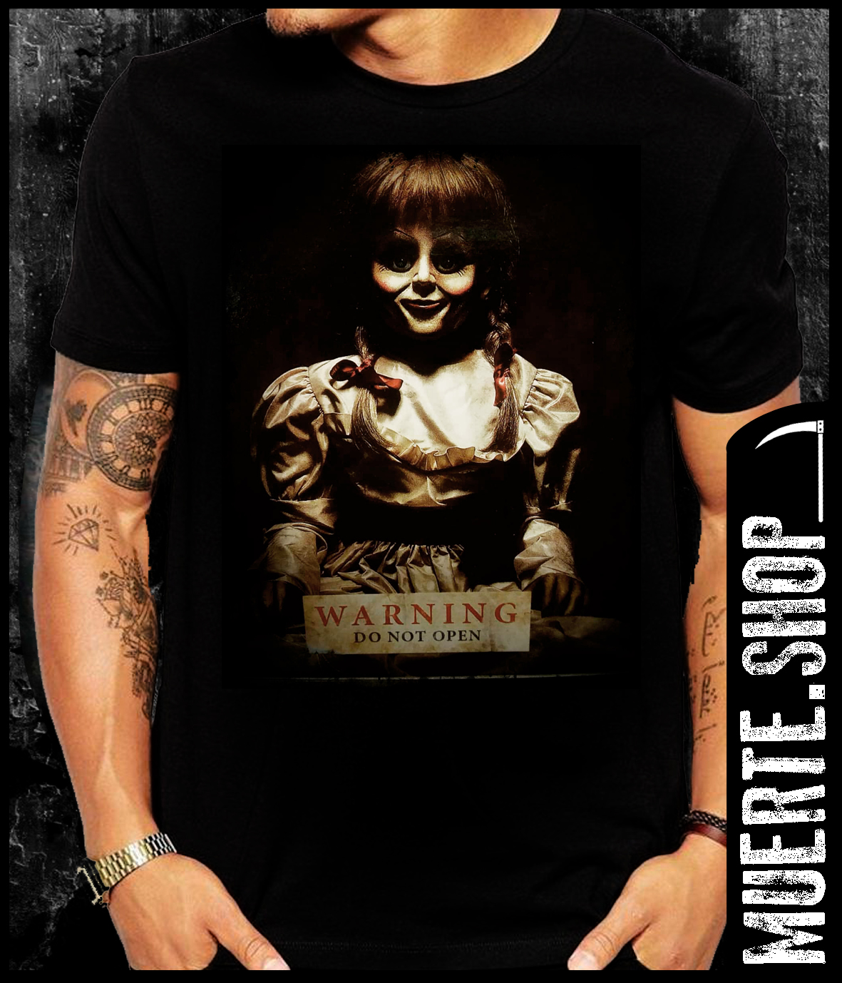 Черна тениска ANABELLE WARNING Черна тениска ANABELLE WARNING